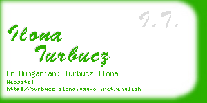 ilona turbucz business card